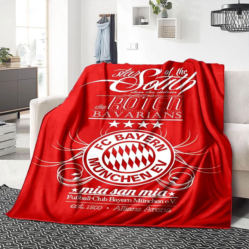 Bayern Munich Crest Blankets Flannel Printed Breathable Warm Throw Blanket for Home Office Bedspreads 0708a118