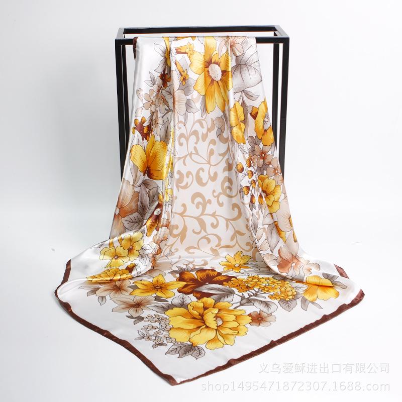 High-quality Luxurious Silk Scarves Headband Scarfs Neck Scarf For Women Chain Silk Scarf Women's Decorative Shawl