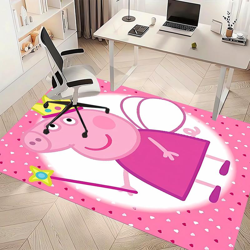 Peppa Pig2 Printed Absorbent Washable Carpet, Non-Slip Bathroom Mats, Kitchen Rugs, Yoga Mat,Living Room Entrance, Camping Picnic Rugs