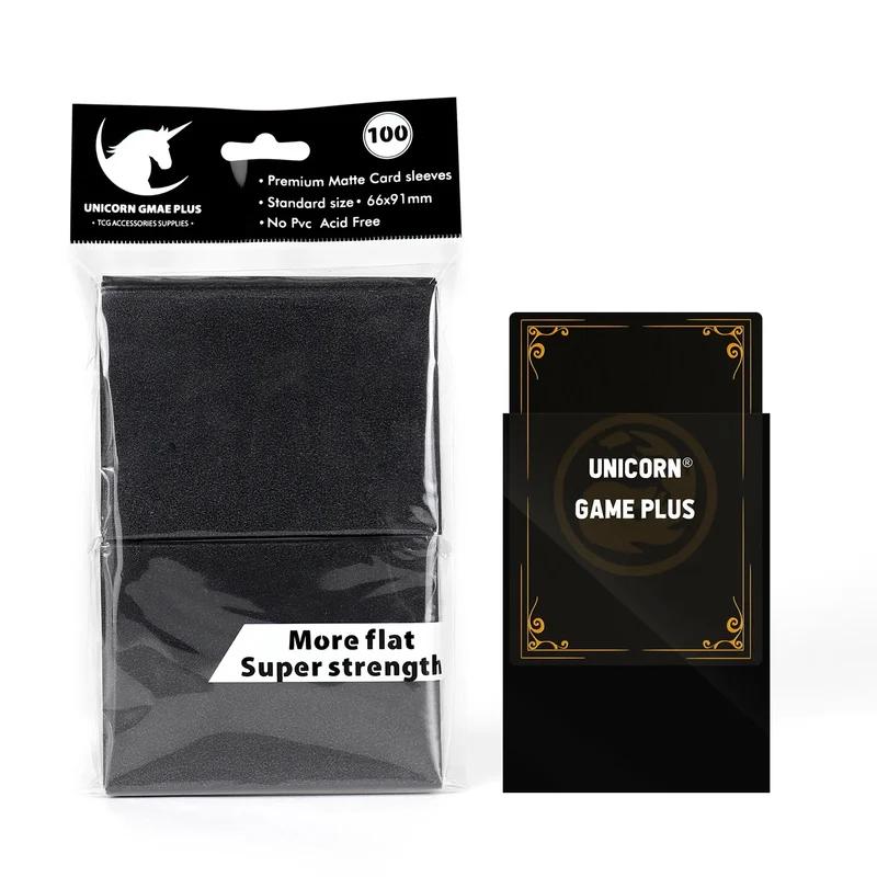 100pcs/set Matte Standard Size Card Sleeves TCG Trading Cards Protector For Tarot Shield Board Games Magical Cover 66x91mm