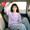 MINISO Женская корейская футболка с длинным рукавом, имитирующая двойку