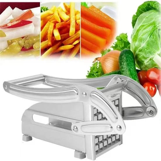 Potato Cutter Efficient Fruit And Vegetable Chopper Manual Food Chopper with 2 Blades Multifunctional Kitchen Fries Machine