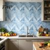 Oil-proof Tile Sticker 2 Pcs Wall Stickers, Peel And Stick Backsplash, Self Adhesive Floor Renovation Waterproof Kitchen Decals for Kitchen, Bathroom,