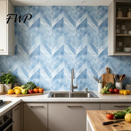 Oil-proof Tile Sticker 2 Pcs Wall Stickers, Peel And Stick Backsplash, Self Adhesive Floor Renovation Waterproof Kitchen Decals for Kitchen, Bathroom,