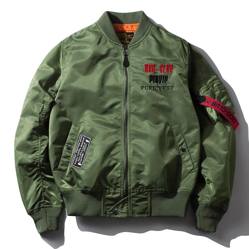 Весна и осень новый мужской повседневный простой воротник-стойка куртка мужской тонкий свободный летный костюм куртка топ