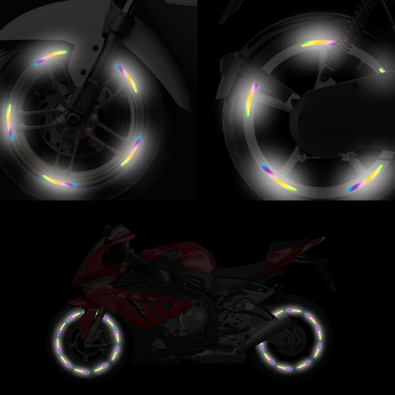 20 шт., водонепроницаемая светоотражающая наклейка на колесо автомобиля, светящаяся лента безопасности, универсальная ступица колеса