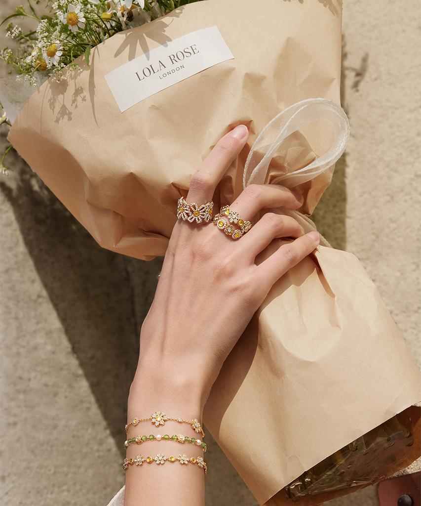 Кольцо с цитрином Lola Rose Daisy Flowering для женщин