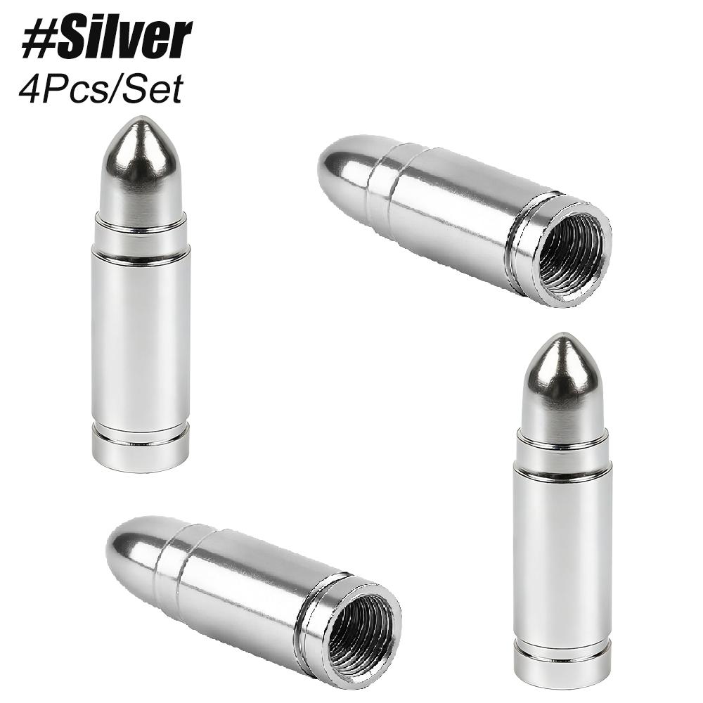 4PCS Tire Valve Stem Caps, Corrosion Resistant, Universal Stem Covers for Cars Trucks Motorcycles SUVs and Bikes