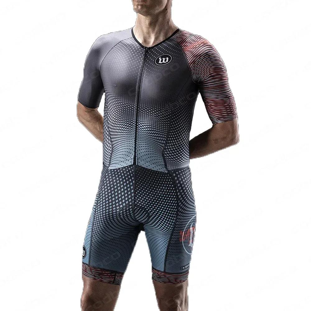 Wattie Ink Mens Triathlon Suit Bike Kit Cycling Jersey Mtb Skinsuit Speed Suit Jumpsuit Tights Suit Bodysuit Ropa Ciclismo