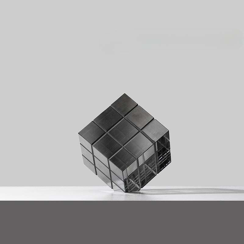 Современное минималистское искусство Трехмерные геометрические стеклянные прозрачные крестообразные орнаменты Гостиная Кабинет Офис Украшения Мебель