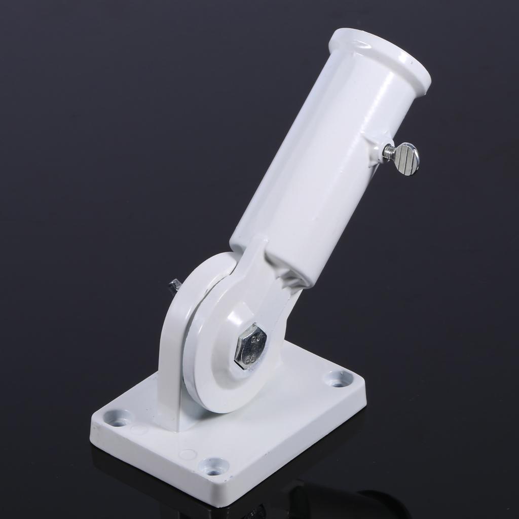 Wall Mount Adjustable Holder Bracket Stainless Steel Flag Pole Windsock Base with Screws