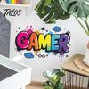 Игровые настенные наклейки Talos, Не оставляющие следов самоклеящиеся декали, Водонепроницаемый ПВХ-арт, Цветные граффити-декали для киберспортивных комнат, спален, общежитий, Игровой декор