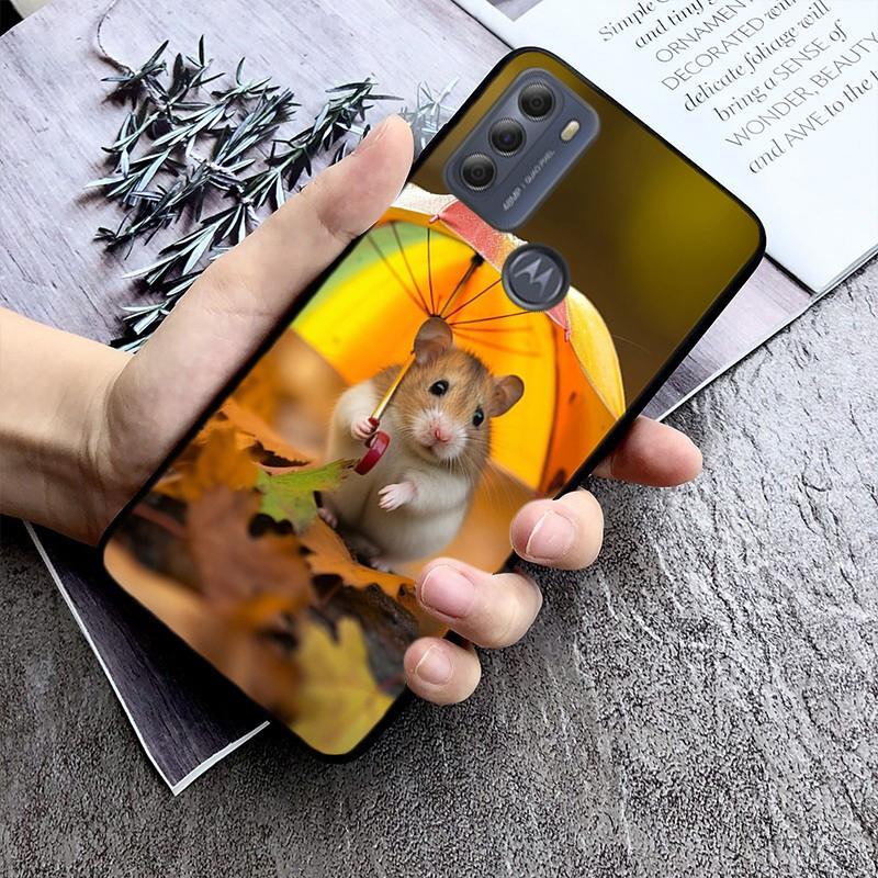 Cute Hamster Phone Case For Moto G84 G04 G22 G31 G32 G42 G52 G10 G20 G30 G60 G13 G14 G50 G100 G73 G23