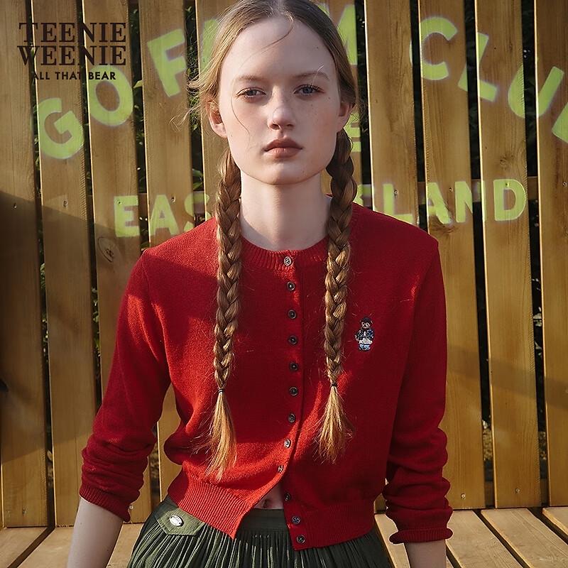 Женский вязаный кардиган Teenie Weenie с мишкой