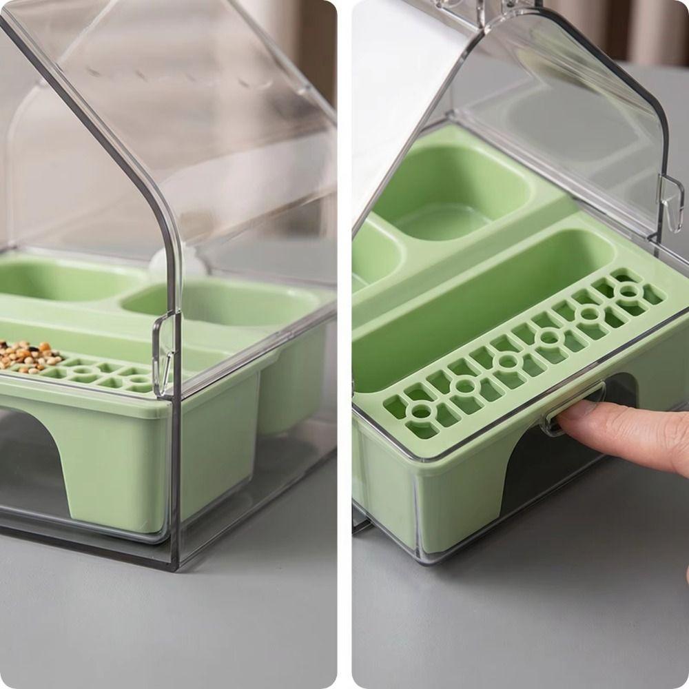 No Mess Clear Cage Feeder Spill-Resistant Birds Food Container Bird Cage Feeder Box For Bird Cage