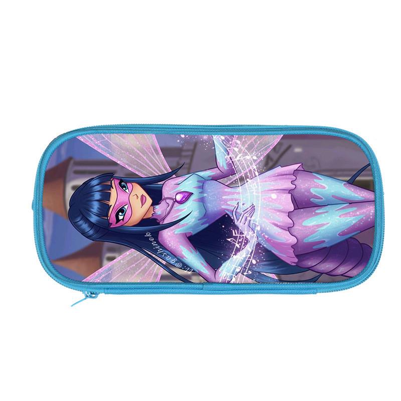 Winx Club Magic Reprint Polyester Pencil Box With Multiple Compartments For School