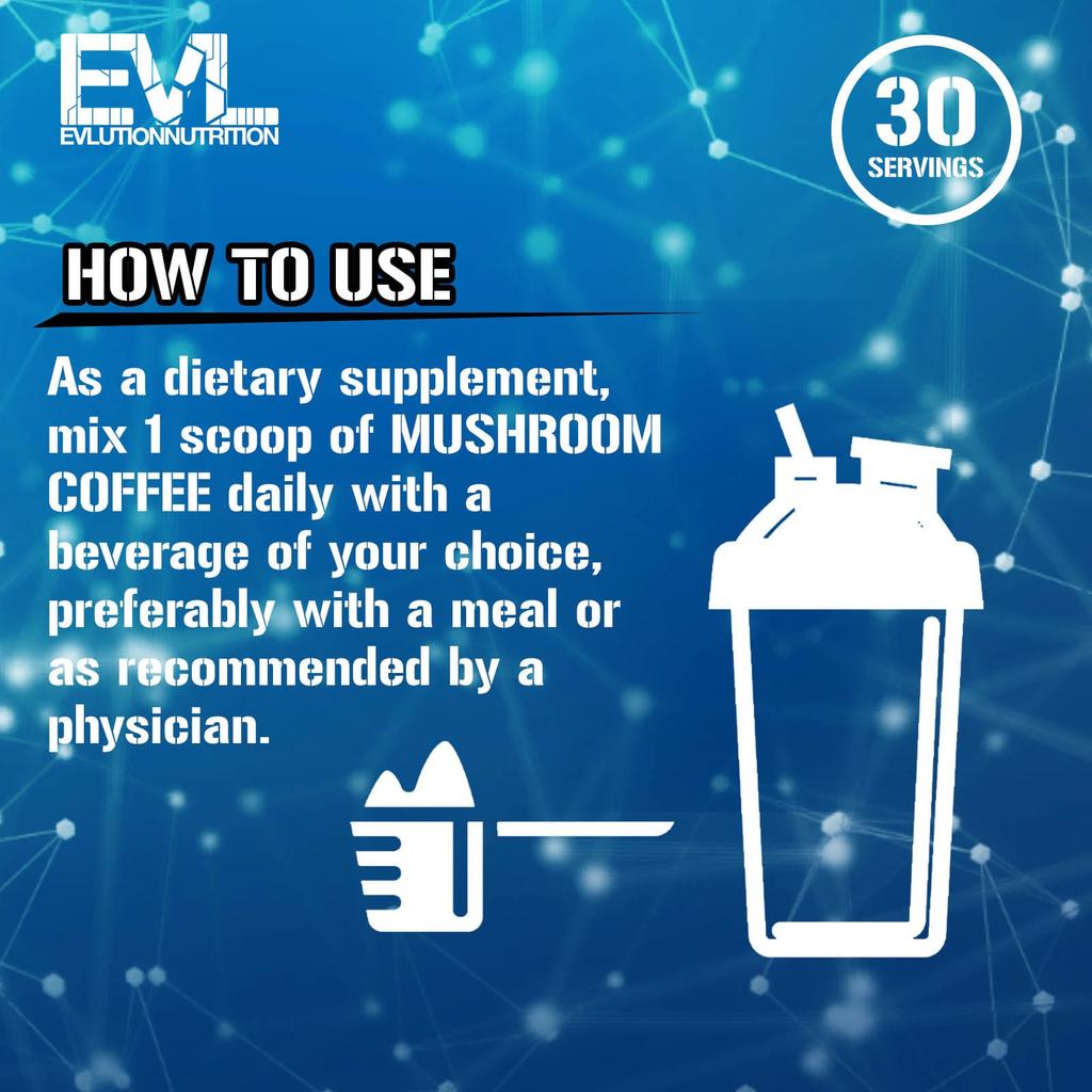 EVLution Nutrition Грибной кофе, холодный кофе, 4,2 унции (120 г)