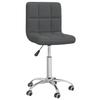 Dining Chair Swivel Dark Grey Fabric