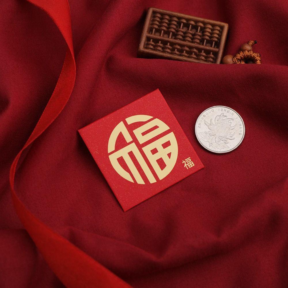 10PCS Best Wishes Luck Money Bag New Year Packet Red Envelope New Year Gifts