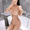 Новый боди с открытой промежностью с леопардовым принтом Женское сексуальное нижнее белье С открытой спиной Необычное нижнее белье Эротическая пижама Костюм для косплея Прозрачный секс-набор
