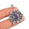 Natural Iolite Gemstone 925 Sterling Silver Jewelry Handmade Women Pendant1.59" CP-14-3