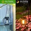 Solar Lantern Led Light Warm White Lamp Outdoor Sensor Garden Lights Waterproof Patio Yard Decoraiton Hanging For/outdoor Hollow