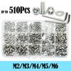 Hex Socket Button Head Cap Screw Nut Washer Kit M2 M3 M4 M5 M6 Stainless Steel Allen Fully Machine Bolt for Motorcycle Furniture