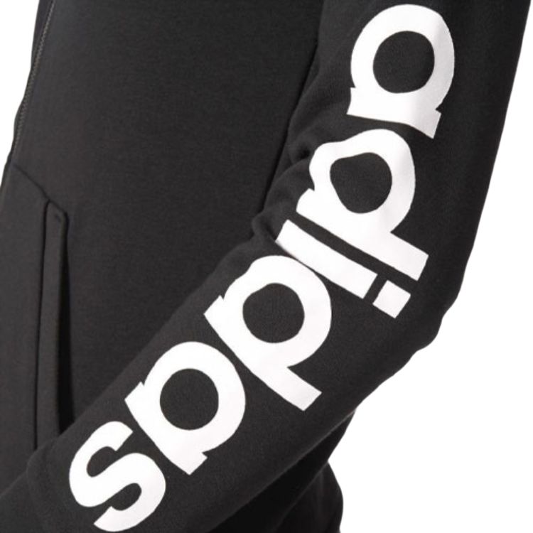 adidas Не спортивная куртка с логотипом и капюшоном, женская куртка, черная S97076