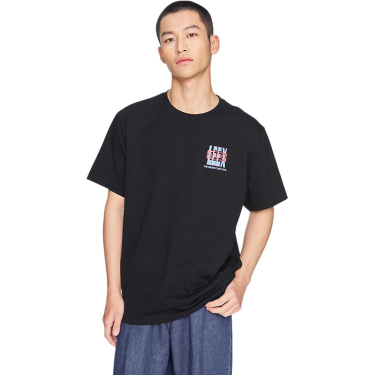 Lee T-Shirts Men's Black Crew Neck Moderate LMT0098254LE00FK11000