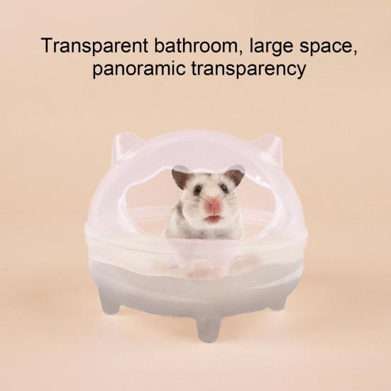 Ванная комната для хомяка Прозрачная ванна для хомяка Песчаная ванна для хомяка Контейнер для маленьких животных Песочница для пылезащитной ванны Кровать для хомяка Аксессуары для клетки