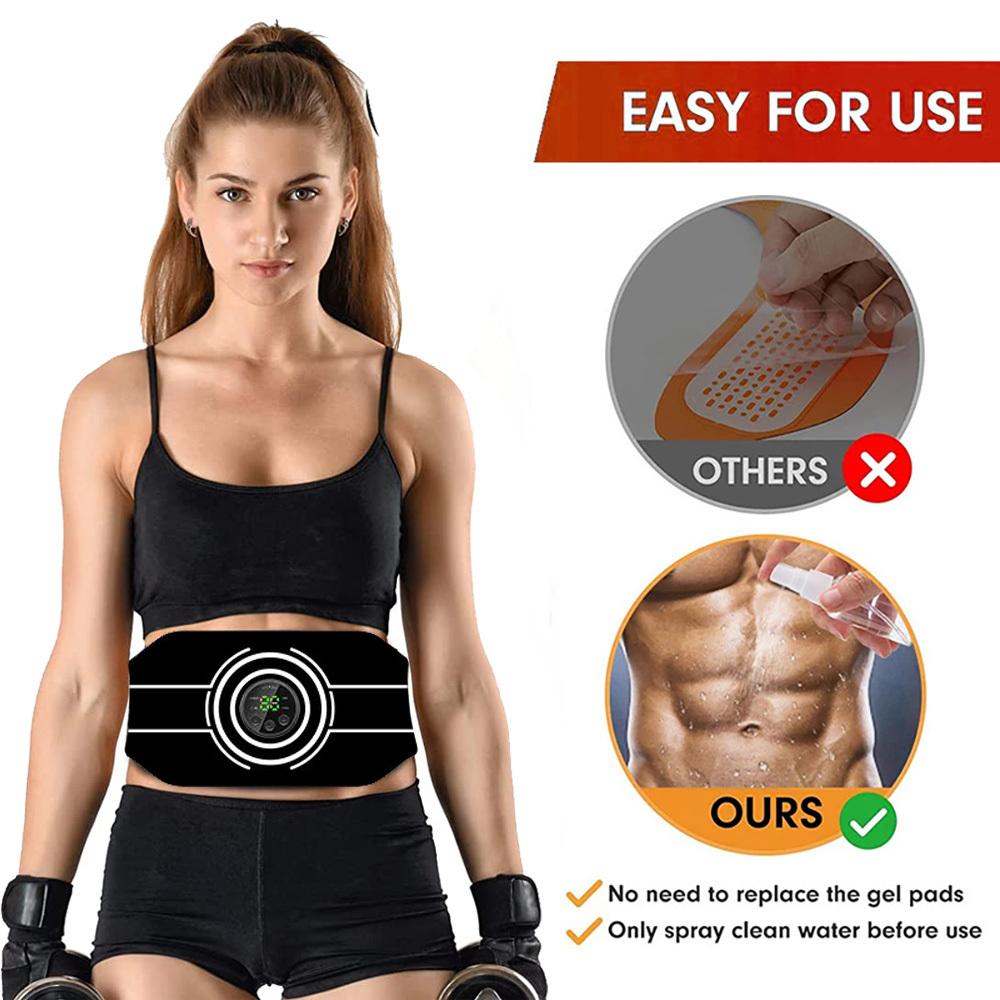 EMS Миостимулятор Пояс для тонизации живота Электрическая стимуляция мышц Массажер для талии USB Перезарядка Похудение Фитнес Тренировочное оборудование