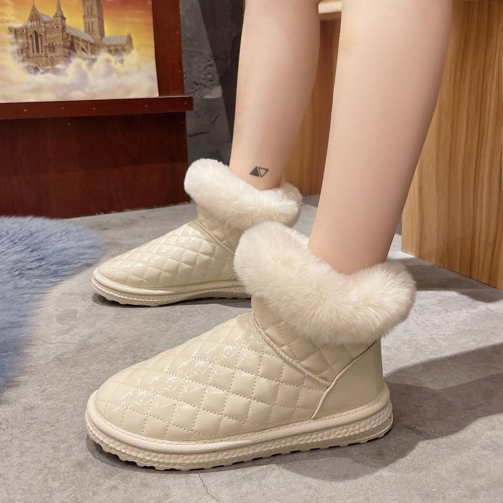 2024 новые зимние женские зимние ботинки, непромокаемые ботильоны на плотной плюшевой танкетке, черные ботинки на платформе, женские Botas De Mujer