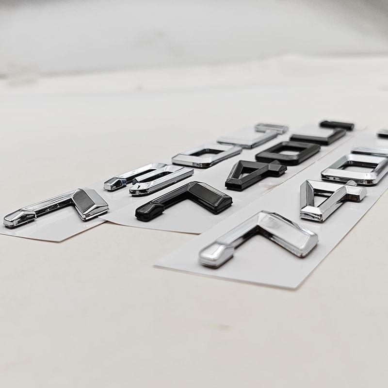 3D ABS Chrome Black Car Letters Logo 730Li 740Li Emblem Sticker Rear Trunk Badge For BMW 7 Series 730Li 740Li  Auto Accessories