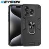 KEYSION Противоударный защитный чехол для ZTE Blade V70 Vita Silicone + PC Camera Protection Ring Stand Phone Cover для Blade V70 Design