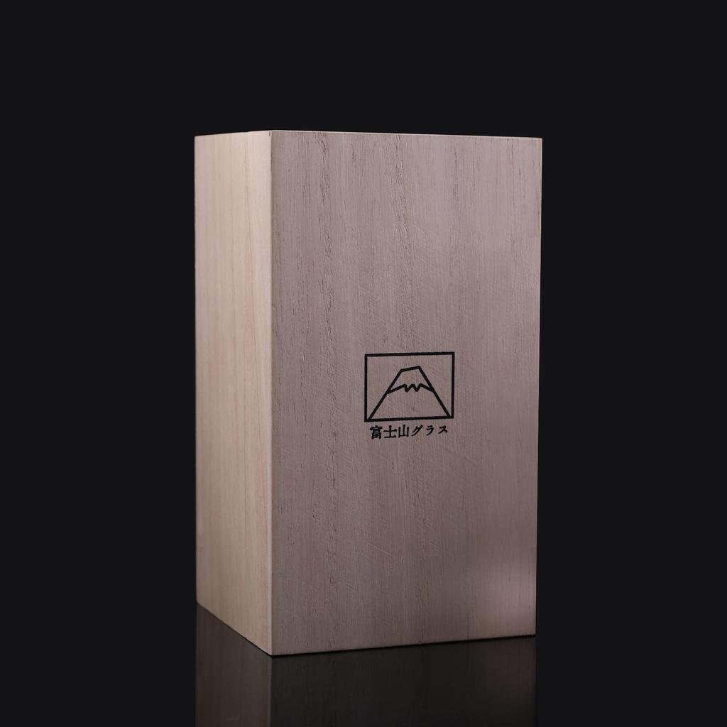 Fuji Glass Sakura Kiriko Tumbler Pair Set 240cc Easy To Hold Luxury Artisan Handmade Paulownia Box Rocks Glass Beer Highball Glass Stylish Celebration