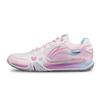 Li Ning Saga 3LITE Амортизация Скольжение Покрытие Низкие Бадминтонные кроссовки Унисекс Розовый Белый AYTV003-1(team1140-)