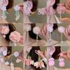 Серебряные needle flower mesh серьги-гвоздики с бахромой, свежие и милые, в стиле морского отпуска, модные, универсальная атмосфера