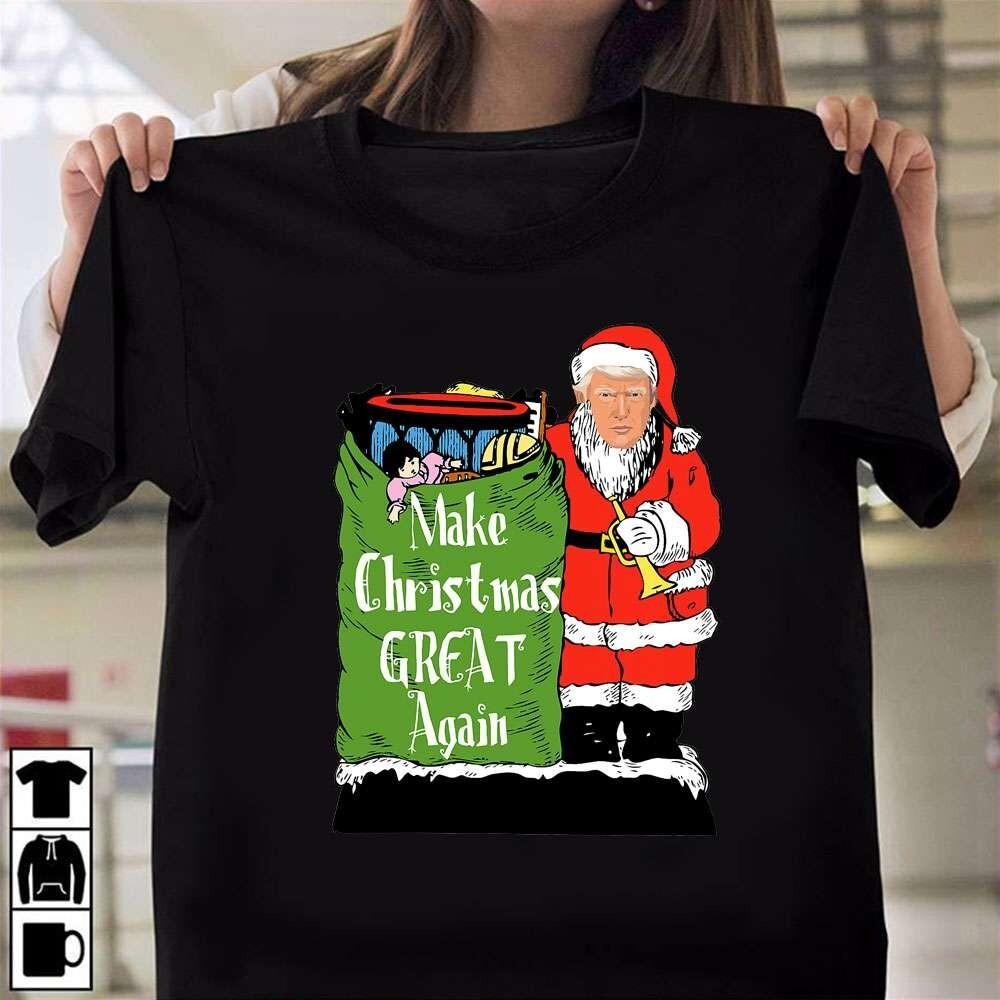 Donald Trump Make Christmas Great Again Funny Unisex Cotton T-Shirt Unisex T-Shirt