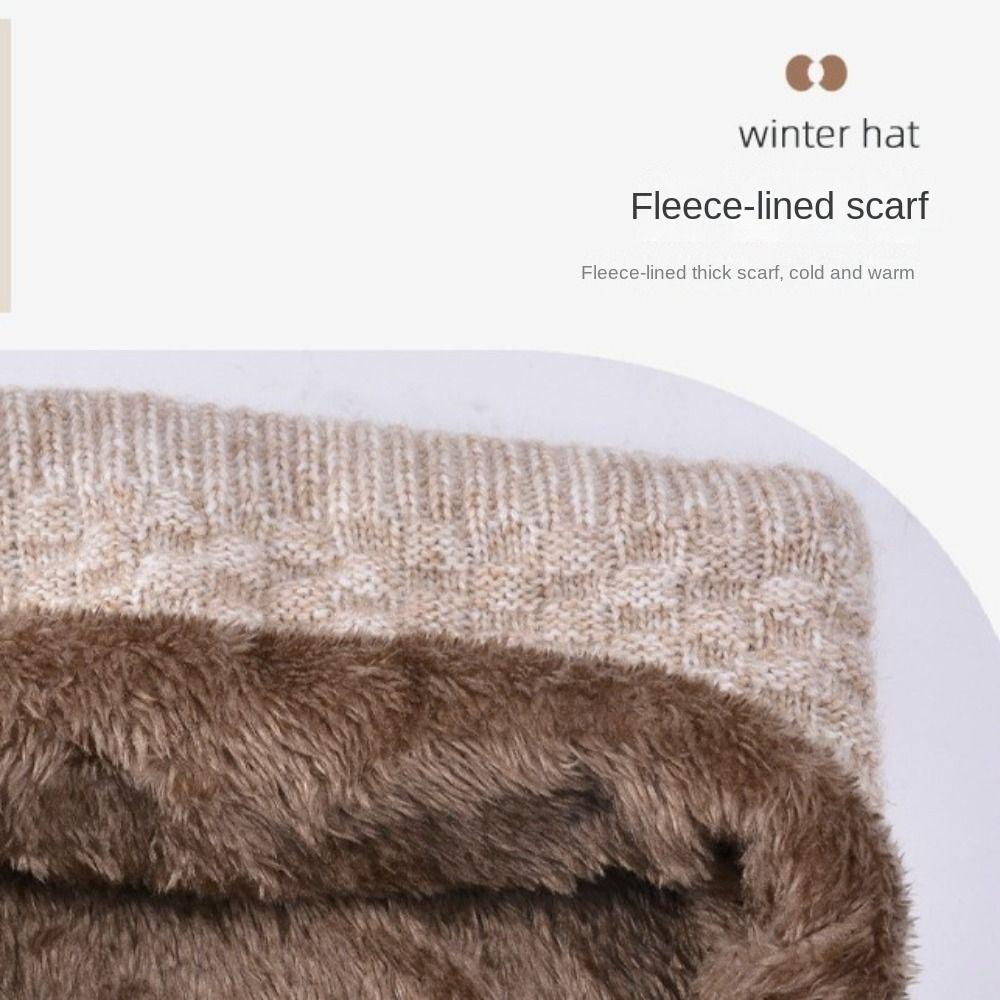 2PCS/Set Soft Knitted Hat Warm Beanie Cap Gift Women Hats Scarfs Set for Women