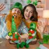 St. Patrick's Day Gnome Decoration Plush Gnome Doll Figurine with Shamrock Handmade Irish Faceless Dwarf Ornament for Table Decor