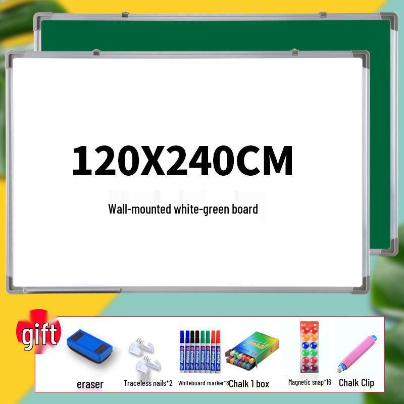 Большая мобильная настенная магнитная белая/черная доска