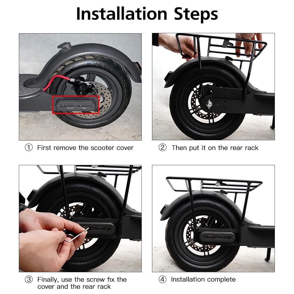 Задняя стойка для электрического скутера, багажник с твердым подшипником, грузовая стойка для скутера, прочная стальная несущая стойка