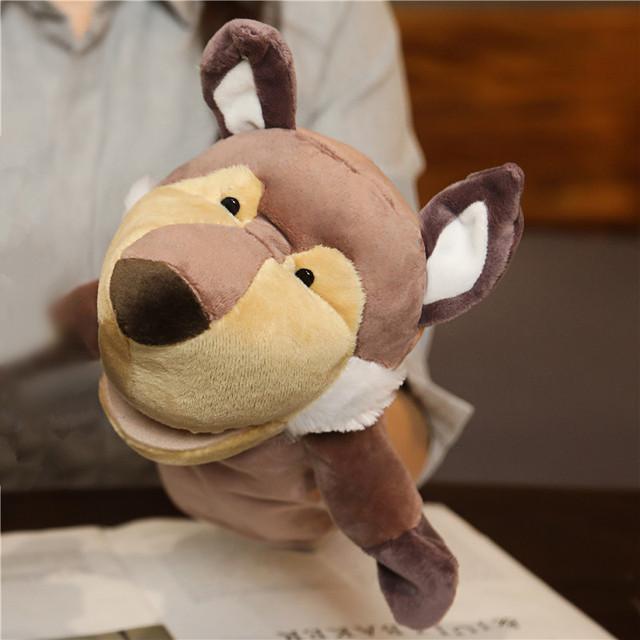 Stuffed Plush Animals Playthings Hand Finger Story Puppet Kawaii Dolls Learning Infant Playthings Duck Lamb Cow Dog Horse Kids Toy Gift Idea