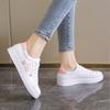 Shoes  Women Running Spring Autumn Fashion White Breathable Embroidered Flower Lace-Up Casual Sneakers Zapatos De Mujer