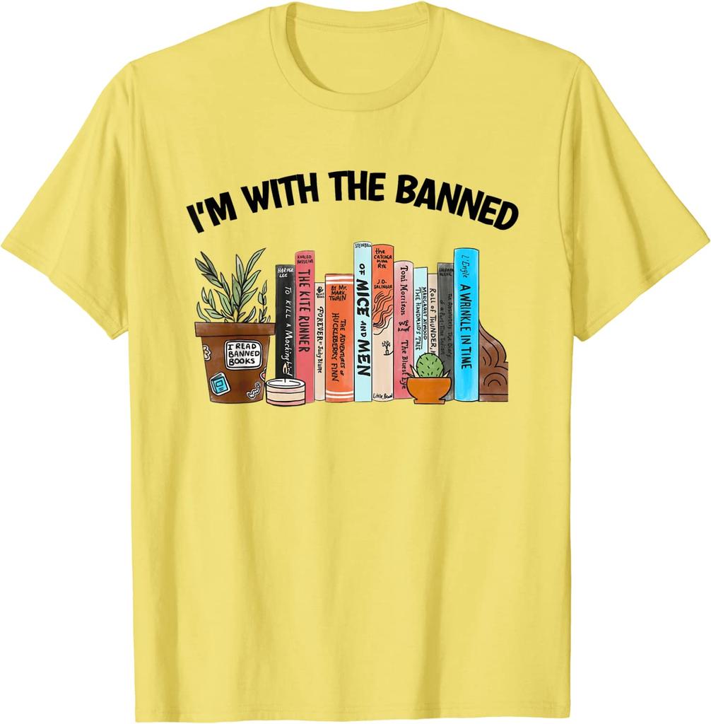 I'm with The Banned Books I Read Banned Books Lovers T-Shirt Avid Reader Clothes Librarian Graphic Tee Tops Life Style Gifts