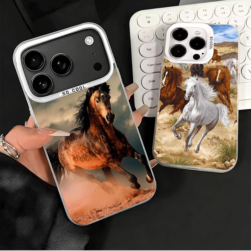 Ферганская Лошадь Животное Ударопрочный Чехол для Телефона для iPhone 17 Air 16 16E 15 Pro Max 14 Plus 13 Mini 12 Задняя Крышка Противоударный Fundas