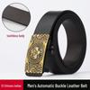 Chinese Zodiac Retro Men's Automatic Cowhide Leather Belt