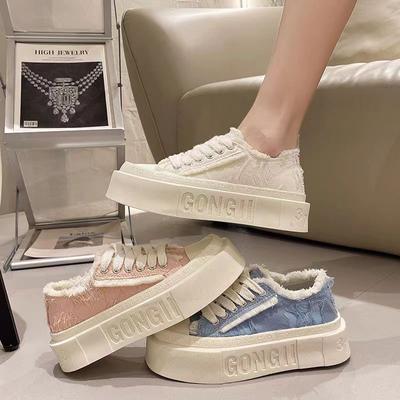 2024 Новая женская обувь Модные женские кроссовки Женские парусиновые туфли на платформе Скейтбординг Женские классические туфли на шнуровке