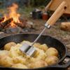 Многофункциональный измельчитель мяса с деревянной ручкой из нержавеющей стали, ручной ручной миксер для мяса, 6 лезвий, нескользящий измельчитель говядины, картофеля