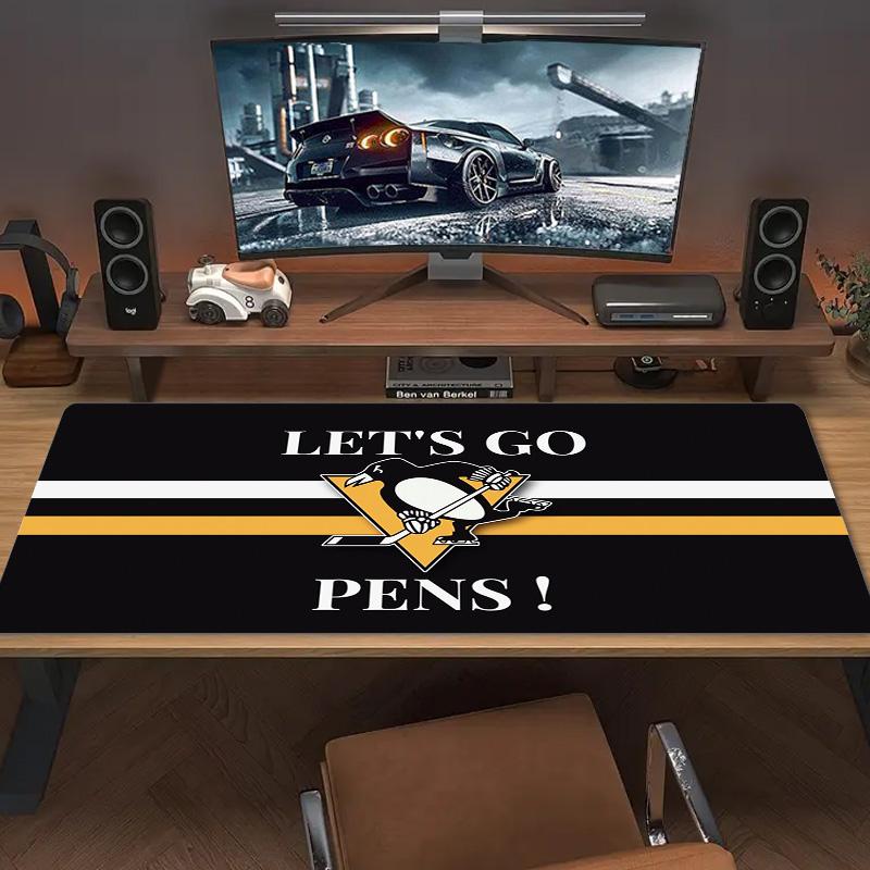 Коврик для мыши Pittsburgh Penguins Цветной Большой Игровой Коврик для Стола Нескользящий для Ноутбука Планшета Огромный Коврик для Мыши XXL Коврик Мини-ПК Игровой Коврик С Заблокированным Краем